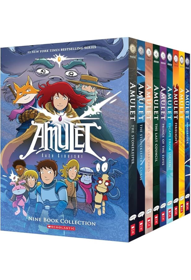 Amazon.com: Amulet #1-8 Box Set: 9781338328189: Kibuishi, Kazu